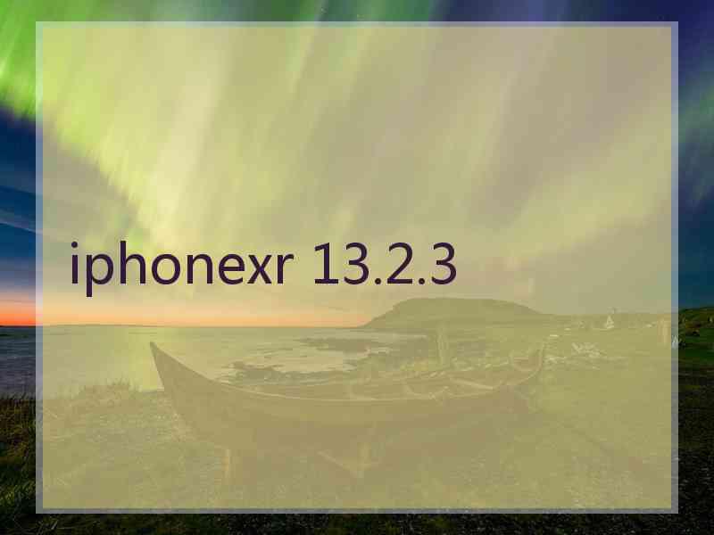 iphonexr 13.2.3