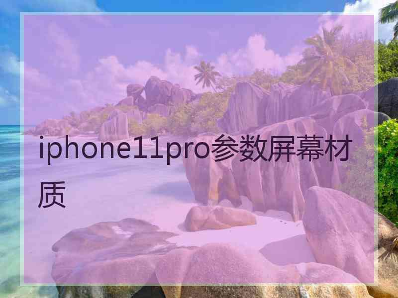 iphone11pro参数屏幕材质