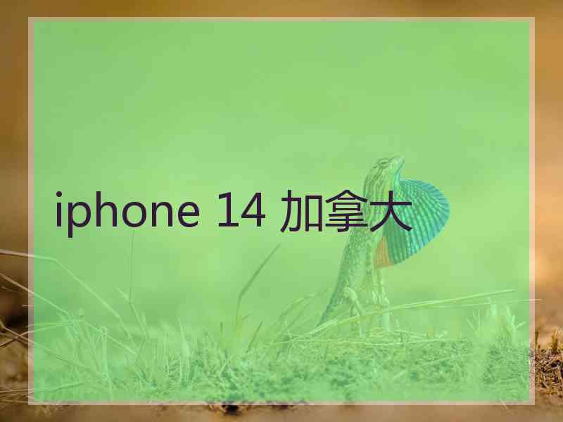 iphone 14 加拿大