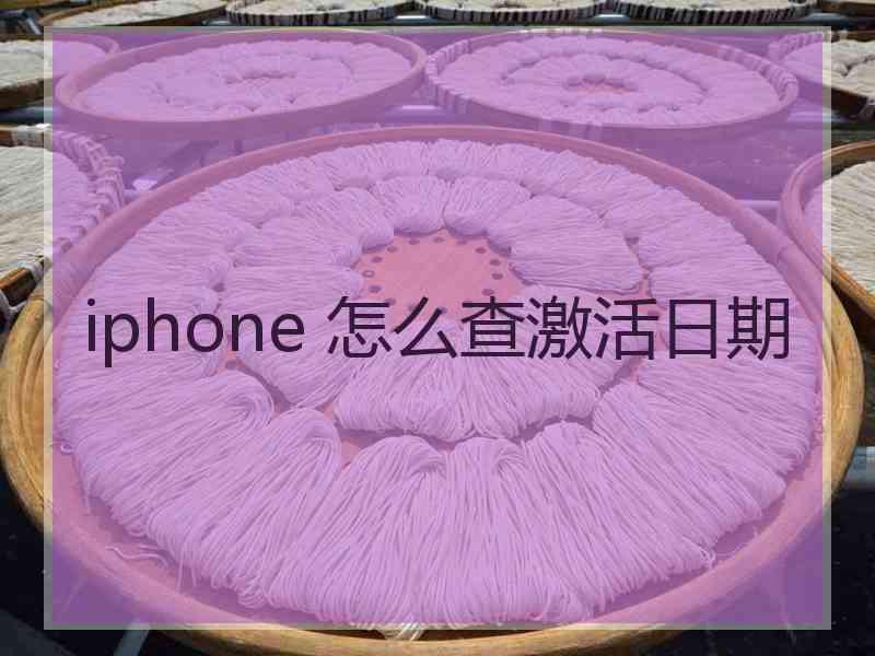 iphone 怎么查激活日期