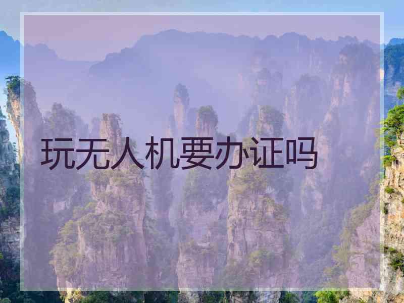 玩无人机要办证吗