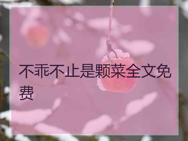 不乖不止是颗菜全文免费