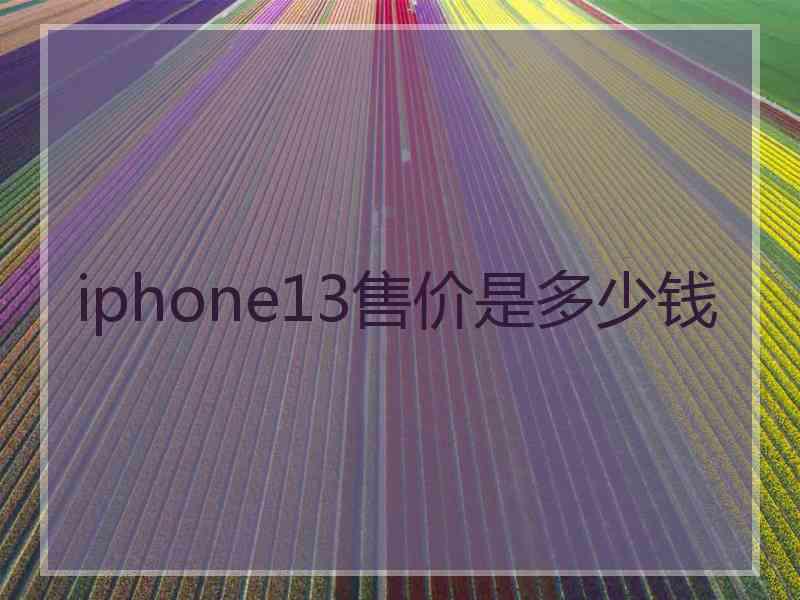 iphone13售价是多少钱