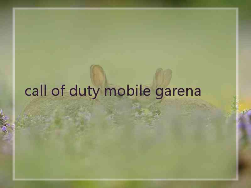 call of duty mobile garena