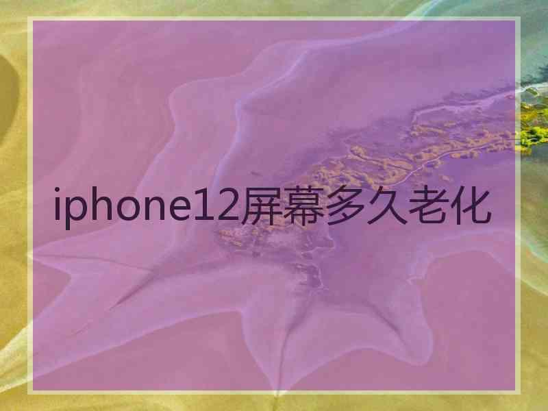 iphone12屏幕多久老化