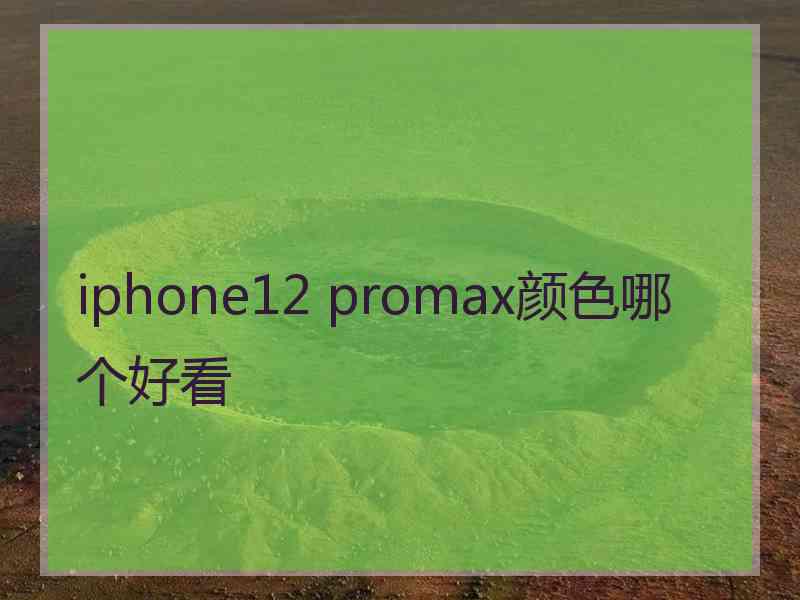 iphone12 promax颜色哪个好看