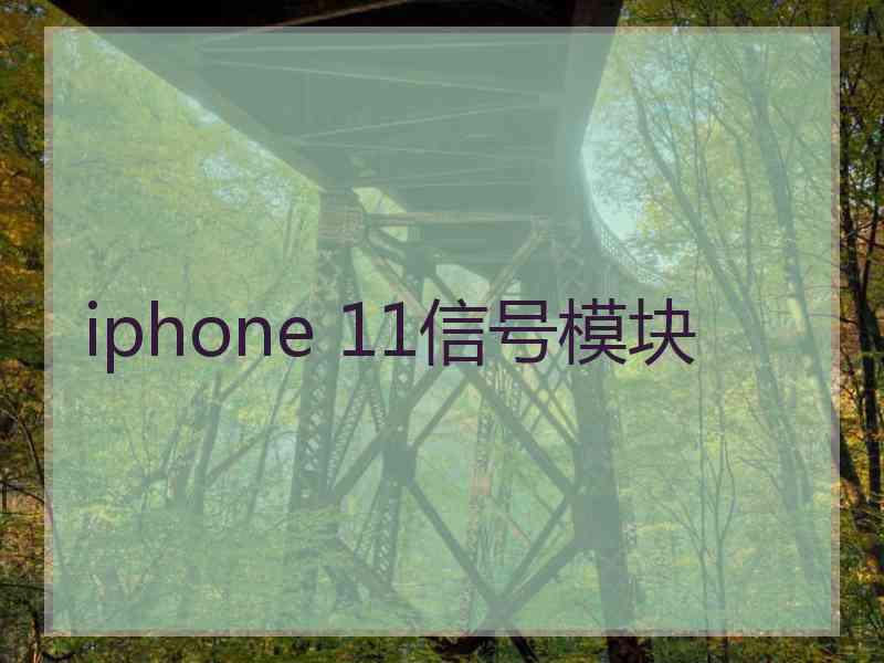 iphone 11信号模块