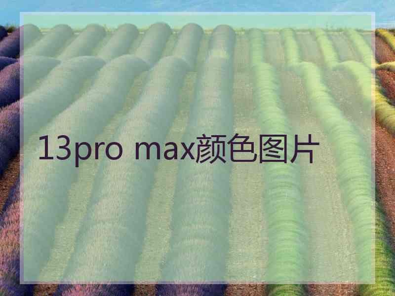 13pro max颜色图片