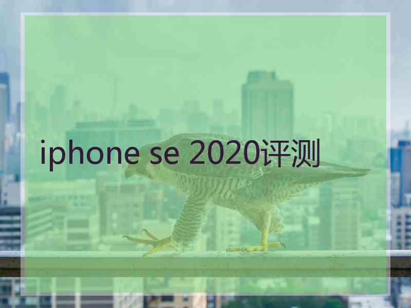 iphone se 2020评测