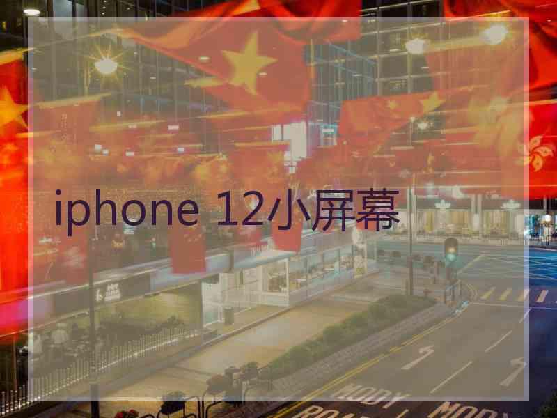 iphone 12小屏幕