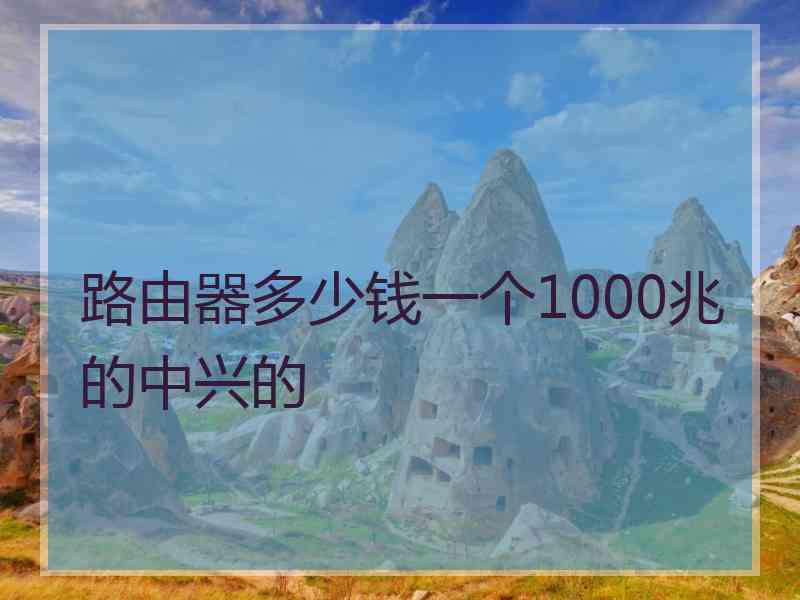 路由器多少钱一个1000兆的中兴的