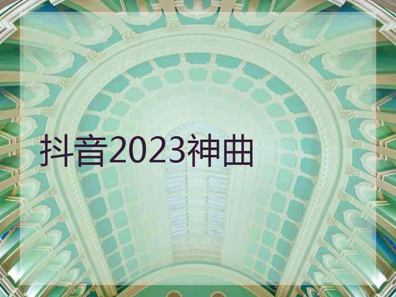 抖音2023神曲