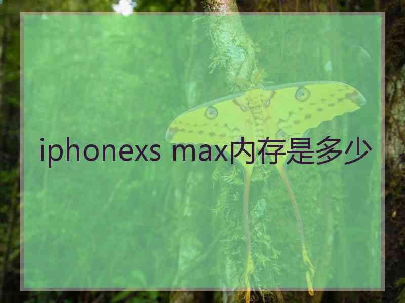 iphonexs max内存是多少