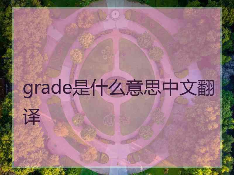 grade是什么意思中文翻译