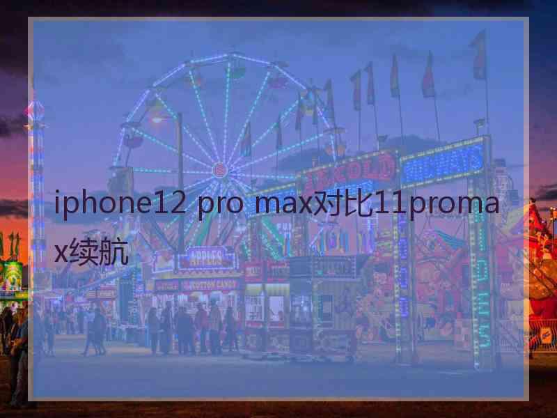 iphone12 pro max对比11promax续航