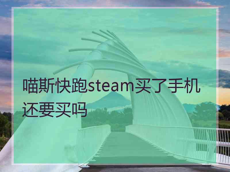 喵斯快跑steam买了手机还要买吗