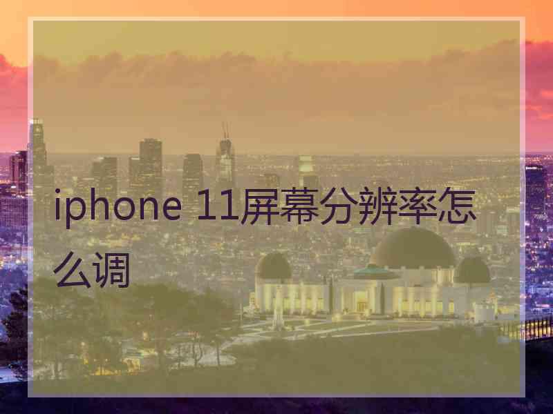 iphone 11屏幕分辨率怎么调