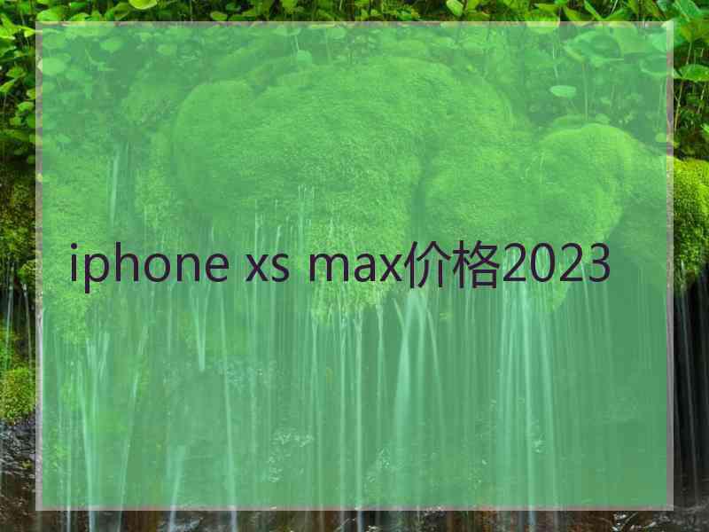 iphone xs max价格2023