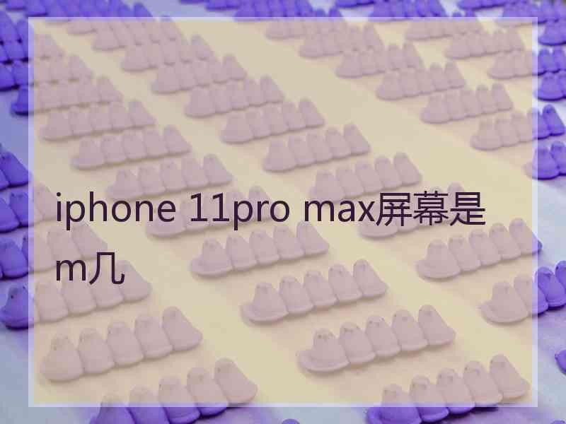 iphone 11pro max屏幕是m几