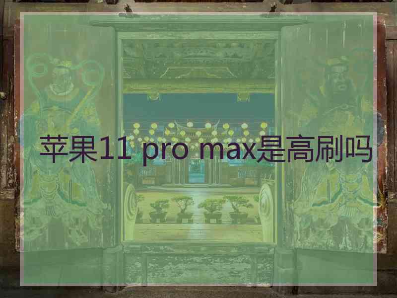 苹果11 pro max是高刷吗