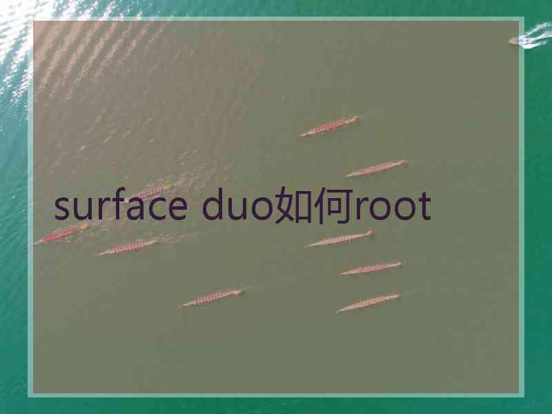 surface duo如何root