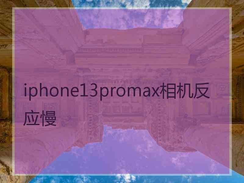 iphone13promax相机反应慢