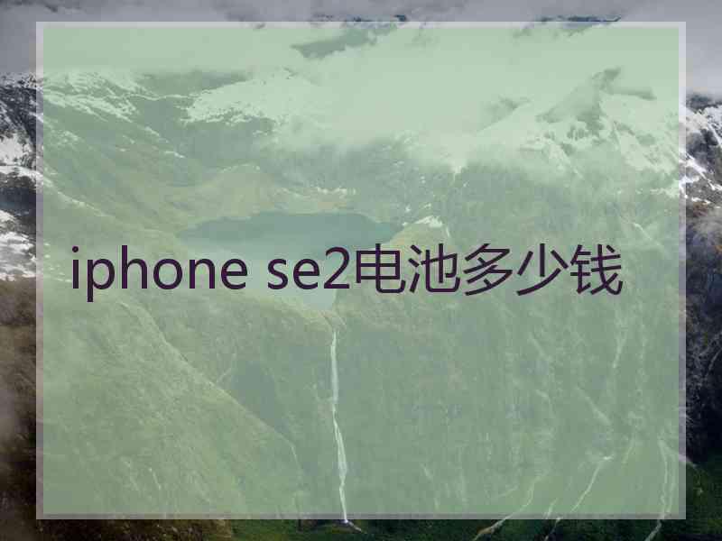 iphone se2电池多少钱