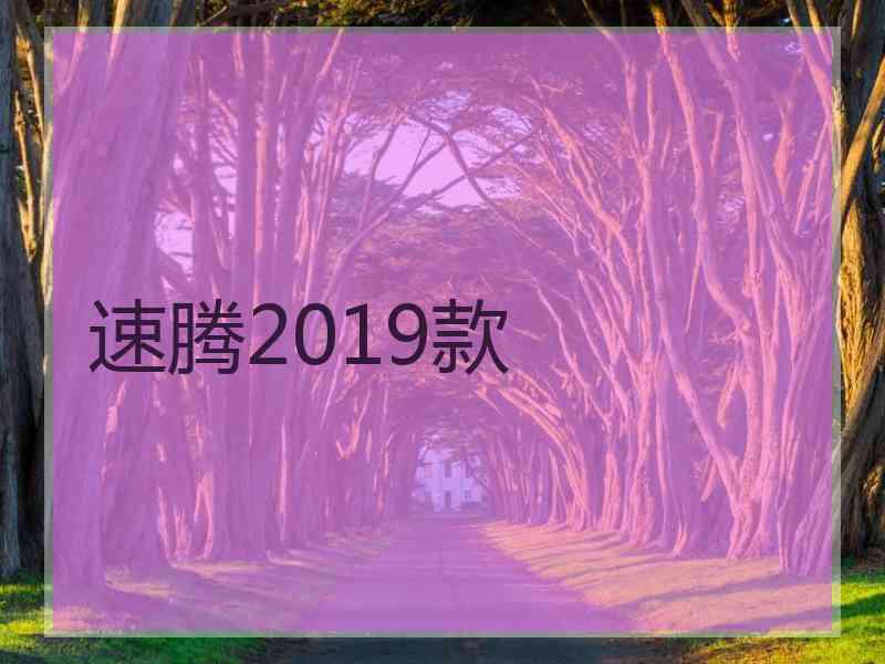 速腾2019款