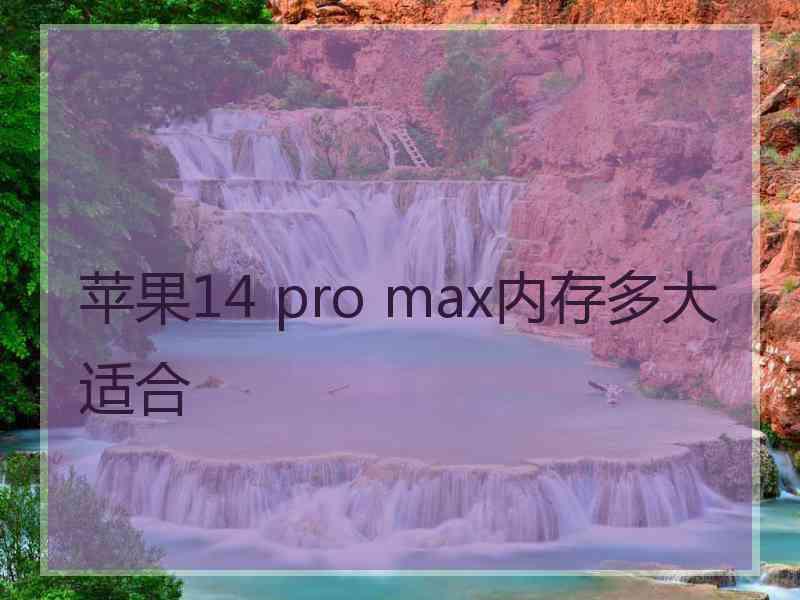 苹果14 pro max内存多大适合