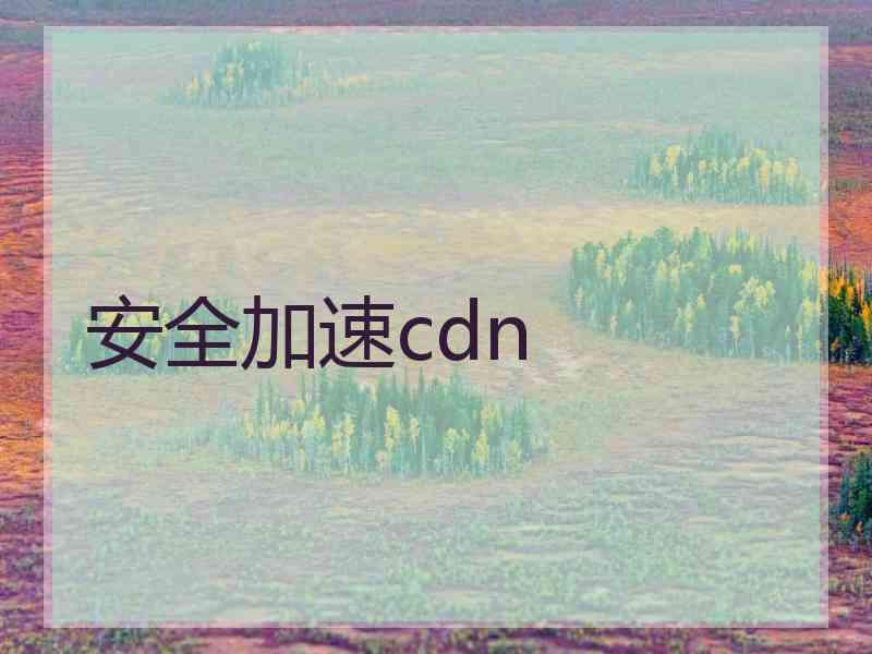 安全加速cdn