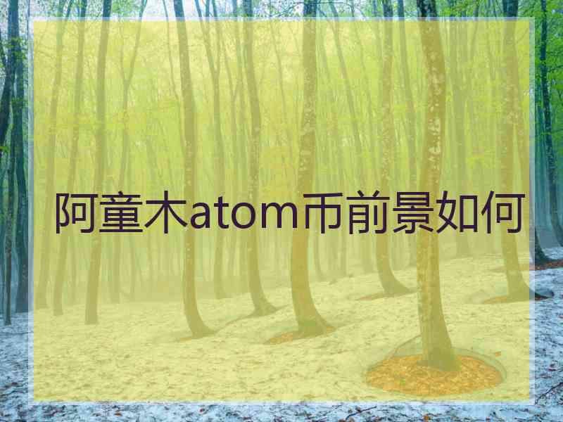 阿童木atom币前景如何