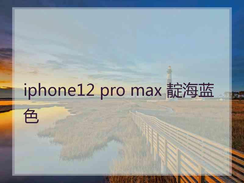 iphone12 pro max 靛海蓝色