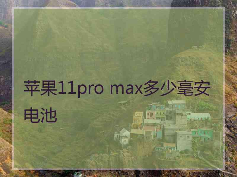 苹果11pro max多少毫安电池