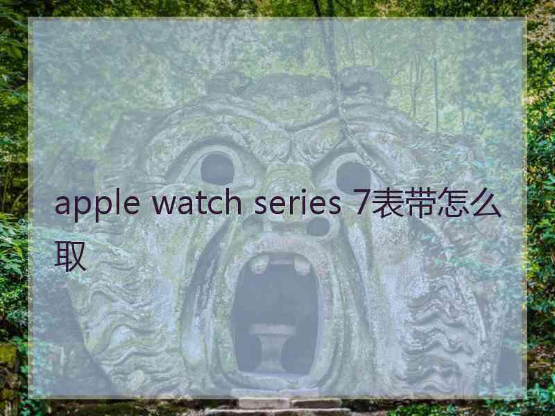 apple watch series 7表带怎么取