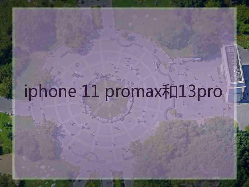 iphone 11 promax和13pro