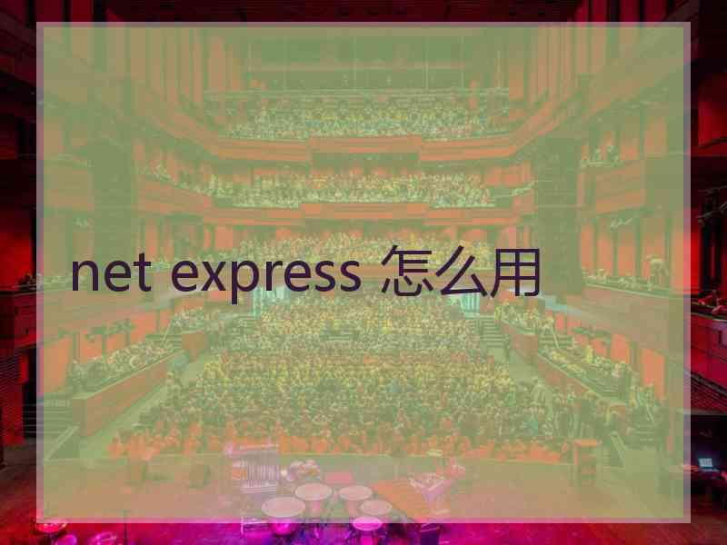 net express 怎么用