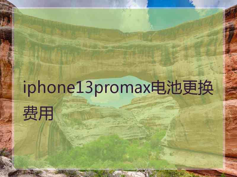 iphone13promax电池更换费用