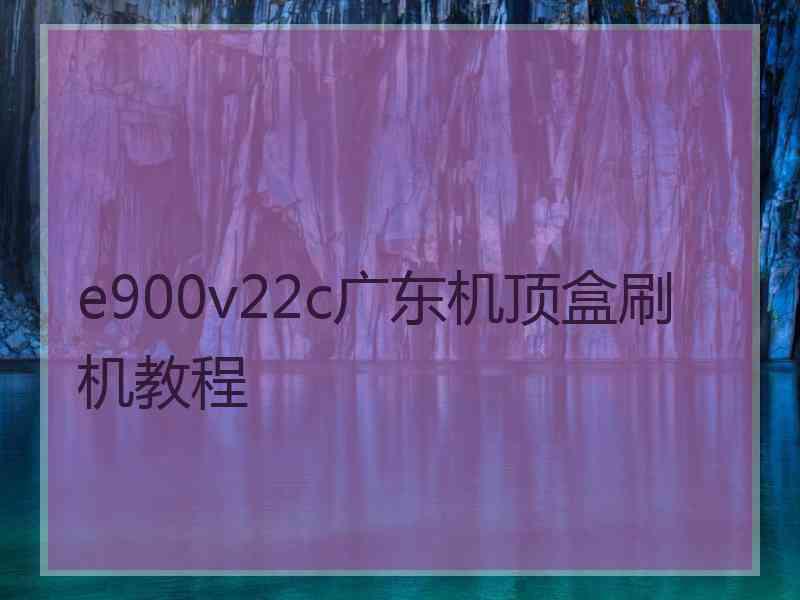 e900v22c广东机顶盒刷机教程