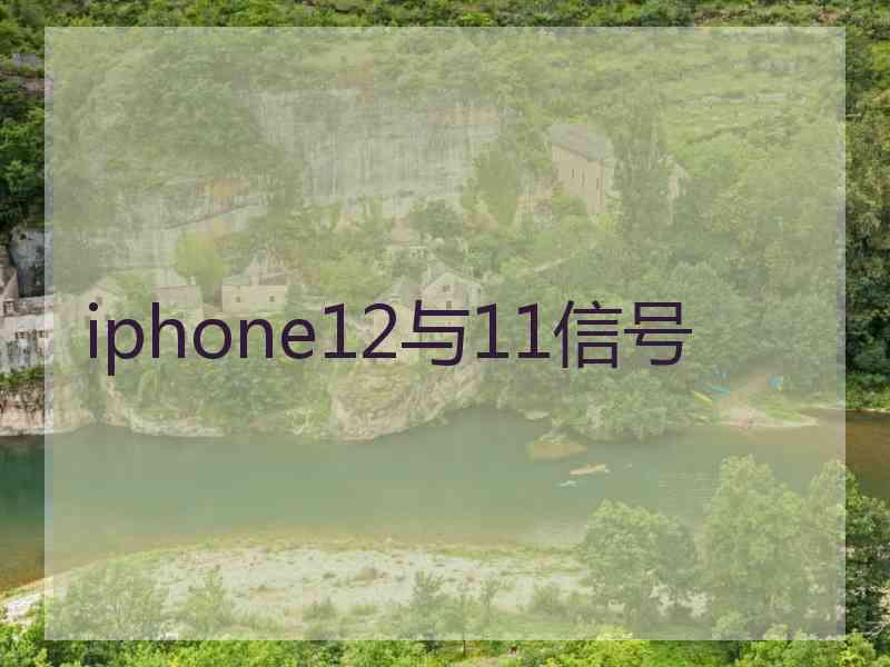 iphone12与11信号