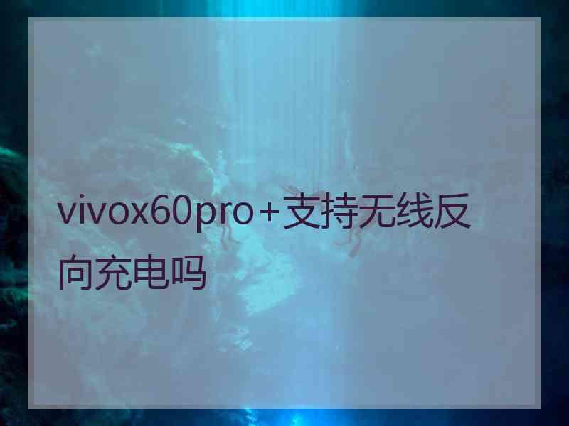 vivox60pro+支持无线反向充电吗