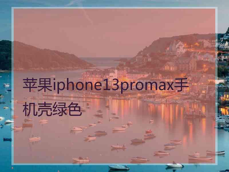 苹果iphone13promax手机壳绿色