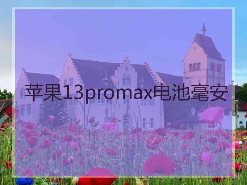 苹果13promax电池毫安