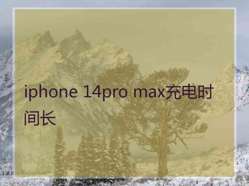 iphone 14pro max充电时间长