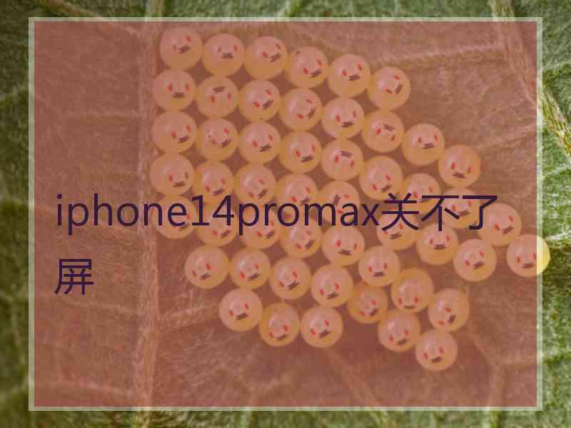 iphone14promax关不了屏