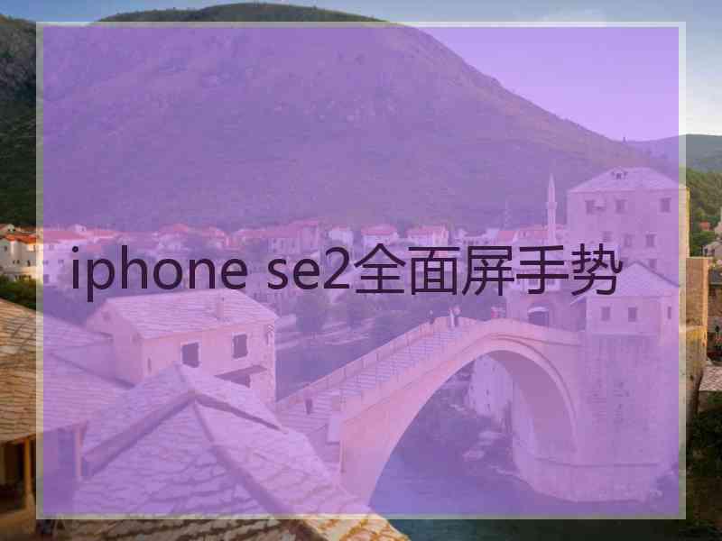 iphone se2全面屏手势