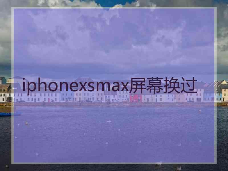 iphonexsmax屏幕换过