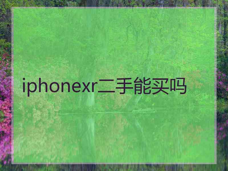 iphonexr二手能买吗