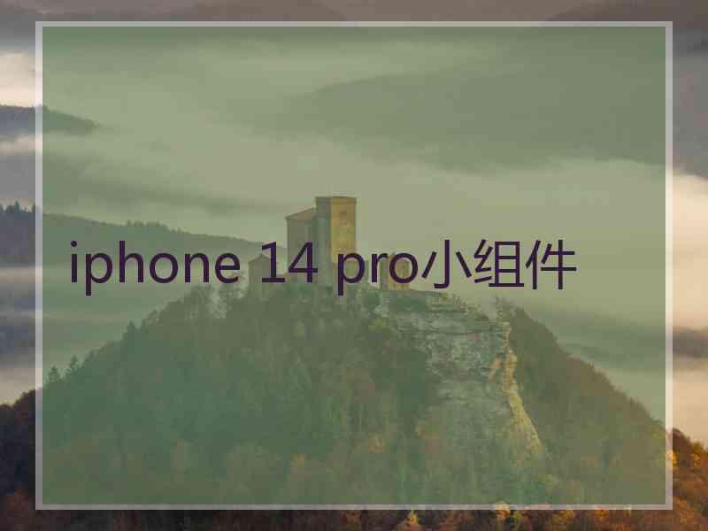 iphone 14 pro小组件