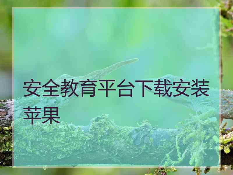 安全教育平台下载安装苹果