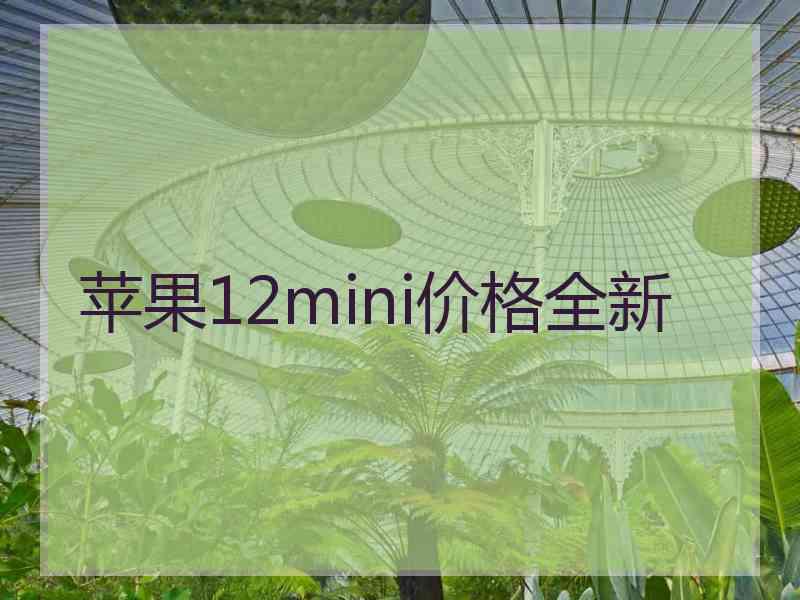 苹果12mini价格全新